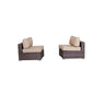 Wide Armless Outdoor Chairs With Cushions (Set of 2)