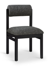 Roundhill - Fabric Dining Chair (Set of 2) - Black Frame
