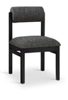 Roundhill - Fabric Dining Chair (Set of 2) - Black Frame