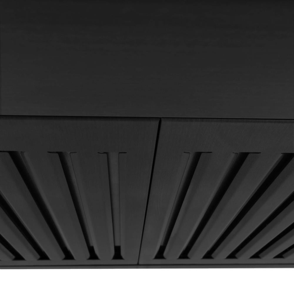 ZLINE Kitchen Package with 30 in. Black Stainless Steel Rangetop and 30 in. Convertible Range Hood (2KP-RTBRH30) - (2KPRTBRH30) -