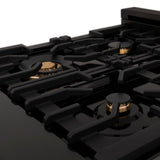 ZLINE Kitchen Package with 48 in. Black Stainless Steel Rangetop and 48 in. Convertible Range Hood (2KP-RTBRH48) - (2KPRTBRH48) -