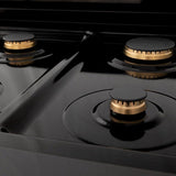 ZLINE Kitchen Package with 48 in. Black Stainless Steel Rangetop and 48 in. Convertible Range Hood (2KP-RTBRH48) - (2KPRTBRH48) -