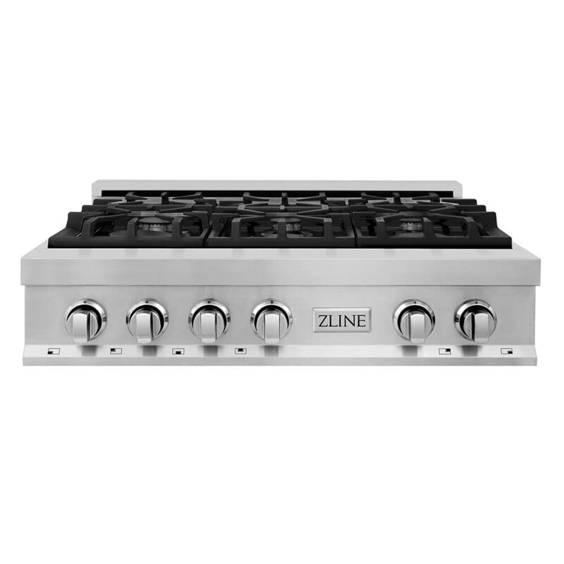 ZLINE Kitchen Package with 36 in. Stainless Steel Rangetop and 36 in. Convertible Range Hood (2KP-RTRH36) - (2KPRTRH36) -