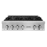 ZLINE Kitchen Package with 36 in. Stainless Steel Rangetop and 36 in. Convertible Range Hood (2KP-RTRH36) - (2KPRTRH36) -