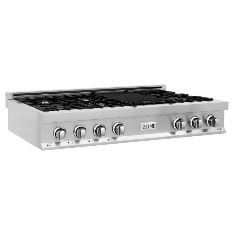 ZLINE Kitchen Package with 48 in. Stainless Steel Rangetop and 48 in. Convertible Range Hood (2KP-RTRH48) - (2KPRTRH48) -
