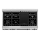 ZLINE Kitchen Package with 48 in. Stainless Steel Rangetop and 48 in. Convertible Range Hood (2KP-RTRH48) - (2KPRTRH48) -