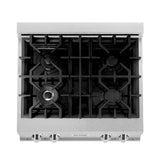ZLINE Kitchen Package with 30 in. Satin Stainless Steel Rangetop and 30 in. Over The Range Microwave with Modern Handle (2KP-RTSOTR30) - (2KPRTSOTR30) -