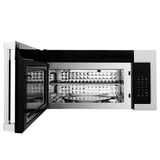 ZLINE Kitchen Package with 30 in. Satin Stainless Steel Rangetop and 30 in. Over The Range Microwave with Modern Handle (2KP-RTSOTR30) - (2KPRTSOTR30) -