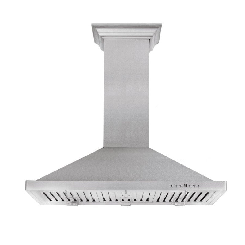 ZLINE Kitchen Package with 36 in. Satin Stainless Steel Rangetop and Convertible Range Hood (2KP-RTSRH36) - (2KPRTSRH36) -
