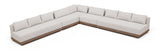 Solace - Olefin Fabric 5 Piece Outdoor Patio Modular Sectional