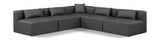 Cube - 5 Piece Modular Corner Armless Sectional