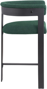 Romeo - Boucle Counter Stool With Black Base (Set of 2)