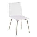 Fuji - Mason Upholstered Swivel Dining Set - Stainless Steel