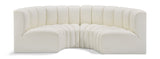 Arc - Faux Leather 4 Piece U-Shaped Modular Sofa