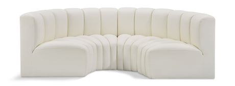 Arc - Faux Leather 4 Piece U-Shaped Modular Sofa