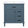 Bathroom Vanity With Sink Top, Flip Drawers, Adjustable Shelf
