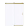 Frameless Soft-Closing Shower Door, 1/4" (6 Mm) Tempered Glass Single Sliding With Explosion Proof Coating
