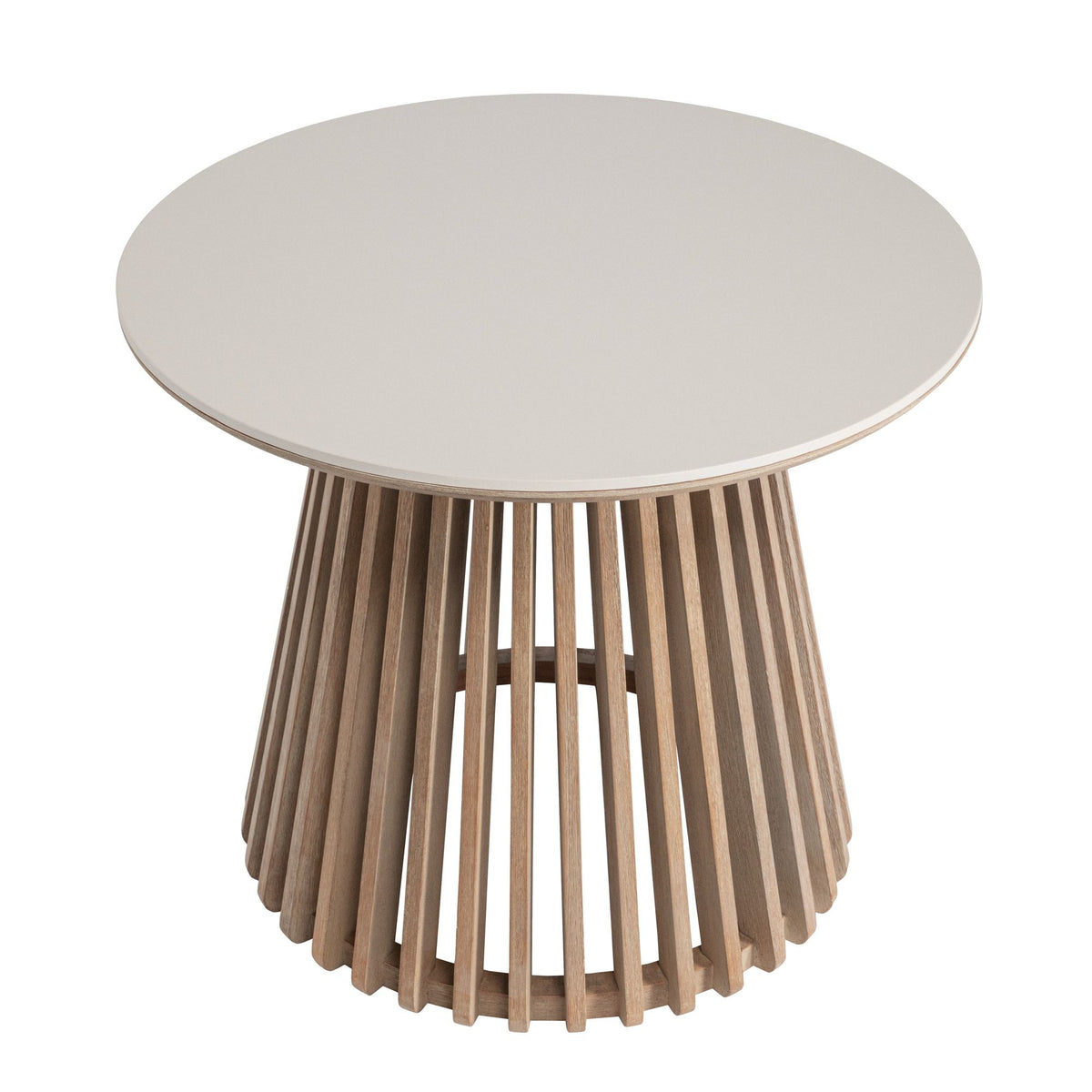 Karmic - 36" Round Outdoor Dining Table - Wire-Brushed Eucalyptus