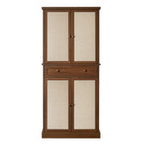 4 Door Storage Cabinet With 1 Drawer, With 4 Adjustable Inner Shelves
