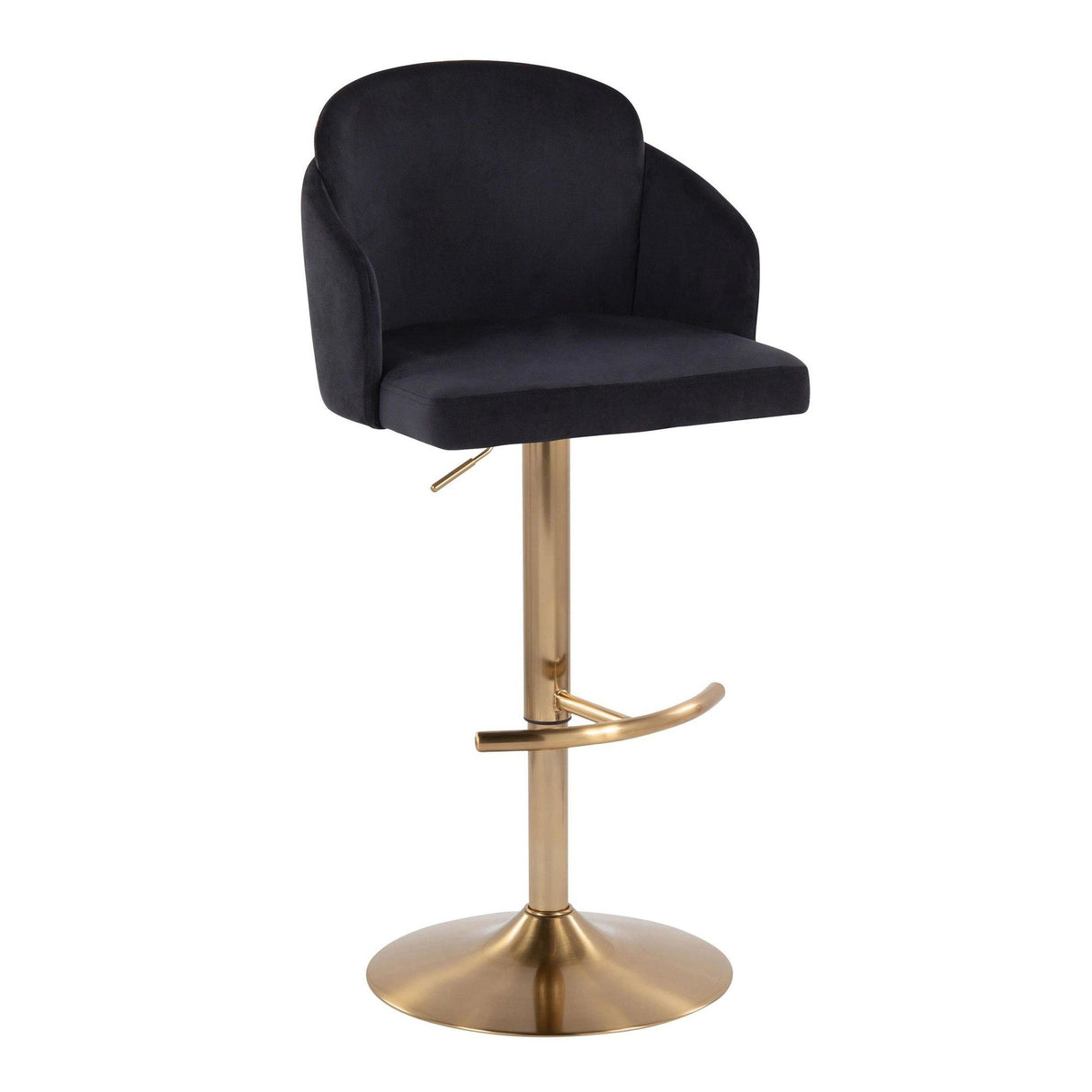 Dahlia - Adjustable Barstool (Set of 2) - Gold Metal Base