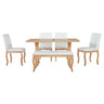 Dining Set With Bench, 6 Piece