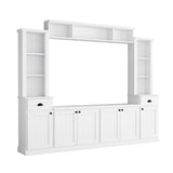 Minimalist Entertainment Wall Unit Set With Bridge For TVs Up To 75"