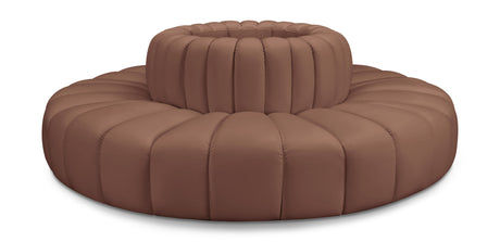 Arc - Faux Leather 8 Piece Round Modular Sofa