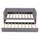 Upholstered Daybed With Ergonomic Design Backrest