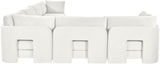 Hammond - Velvet Performance Fabric Upholstered 6 Piece Corner Sectional