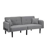 Modern Folding Ottoman Sofa Bed With Stereo System - Gray