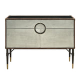 Brancaster - Console Cabinet - Top Grain Leather & Aluminum