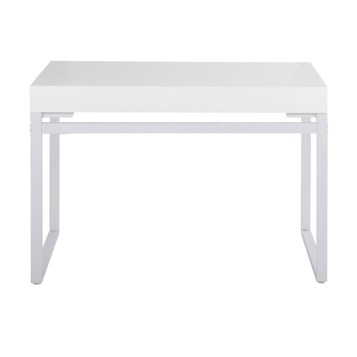 Drift - Desk - White Steel And White Wood