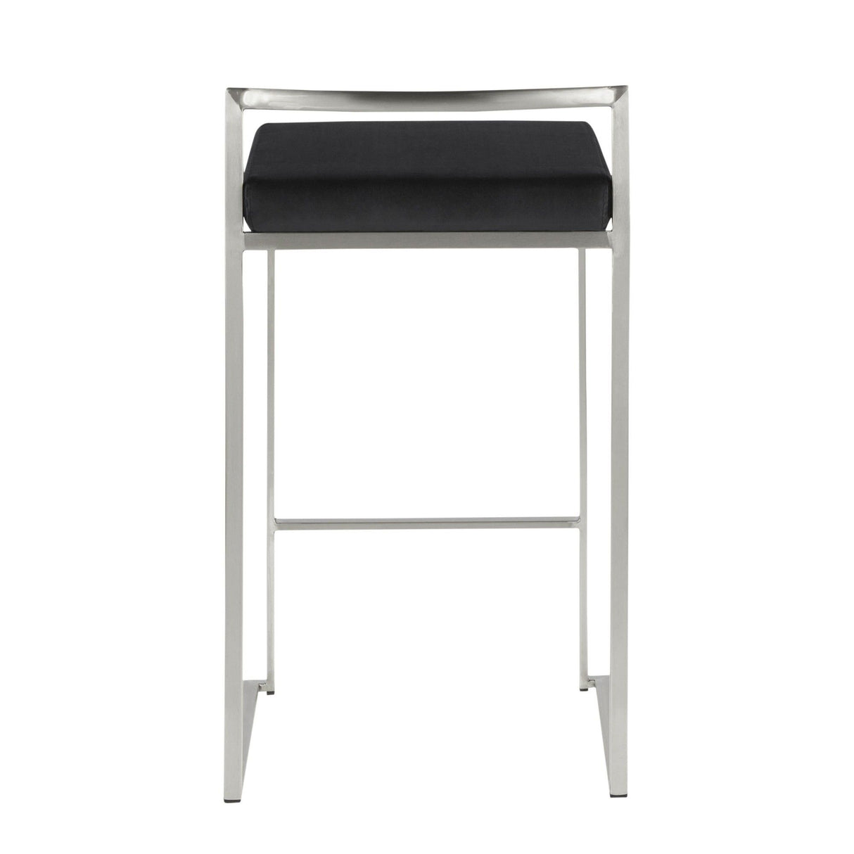 Fuji - Counter Stool Steel With Cushion - Stainless Steel