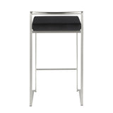 Fuji - Counter Stool Steel With Cushion - Stainless Steel