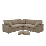 Modular Cloud Sofa With Freely Configurable Corner, L - Shaped Living Room Sofa - Camel