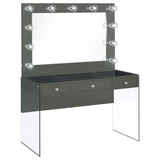 Katelyne - 3 Drawer Vanity Set With Mirror - Gray