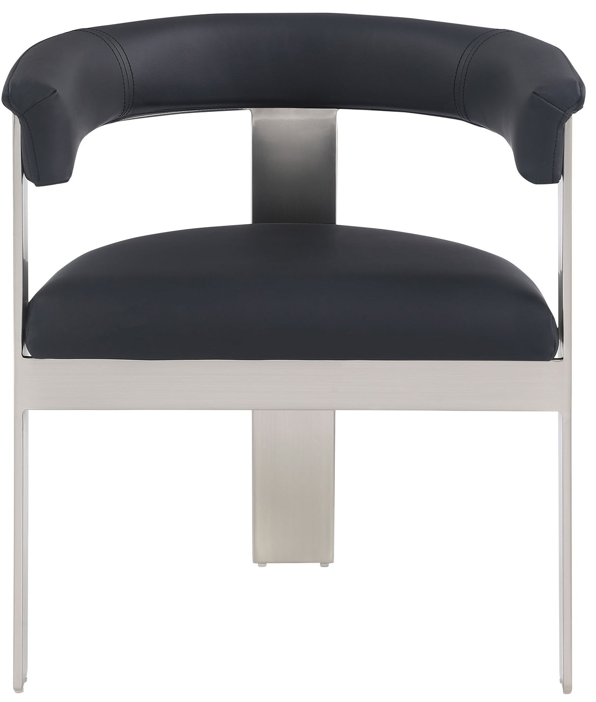 Romeo - Faux Leather Dining Chair With Silver Base (Set of 2)