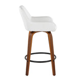 Daniella - 26" Fixed-Height Counter Stool (Set of 2) - White And Black