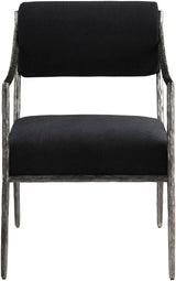 Bastille - Upholstered Dining Arm Chair (Set of 2) - Silver Frame