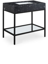 Marmo - Engineered Marble Bathroom Vanity With Black Base