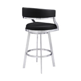 Saturn - Counter Height Bar Stool - Brushed Stainless Steel