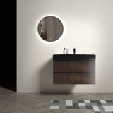 Alice - Bathroom Vanity Wall Mounted With Sink, Large Storage Floating Bathroom Vanity For Modern Bathroom, One-Piece Sink Basin Without Drain And Faucet