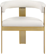 Romeo - Faux Leather Dining Chair With Gold Base (Set of 2)