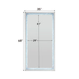 Noralie - Floor Mirror - Faux Diamonds & Mirrored