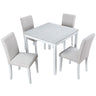 Dining Table Set With Crystal Decoration And Upholstered Chairs