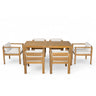 Rustic Patio Dining Set For 6 With Removable Cushions