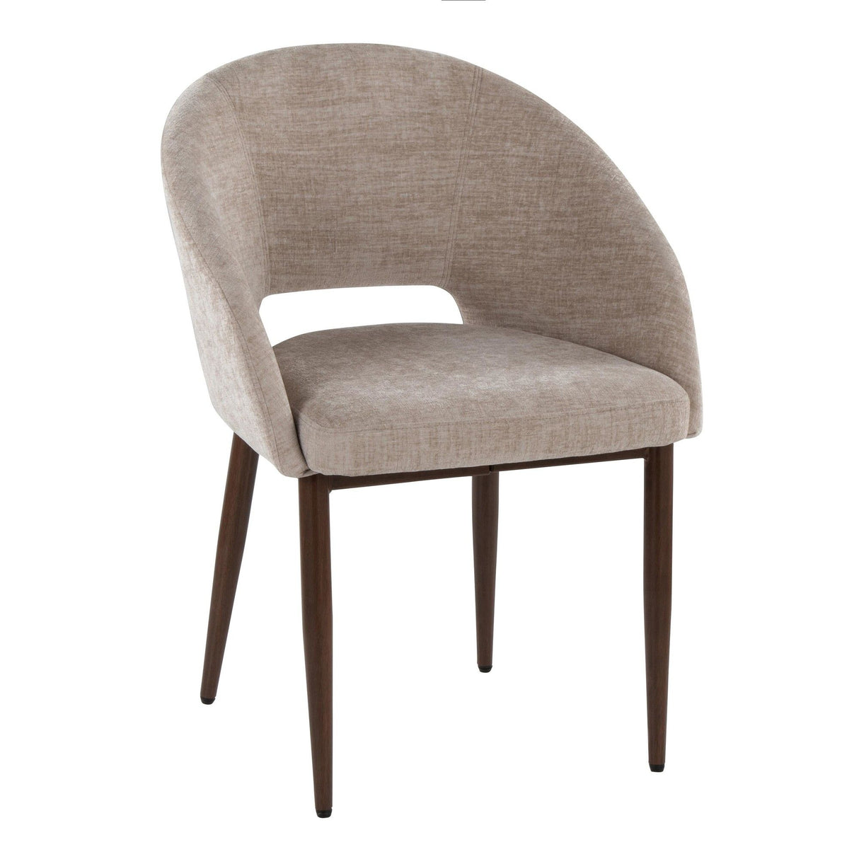 Renee - Upholstered Contemporary Chair (Set of 2) - Walnut Metal Legs