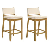 Yaneli - Contemporary Natural Wood Bar Height Kitchen Bar Stool