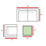 Outdoor Wicker Conversation Set With Cushions, All Weather