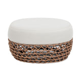 Willow - Round Upholstered Patio Ottoman